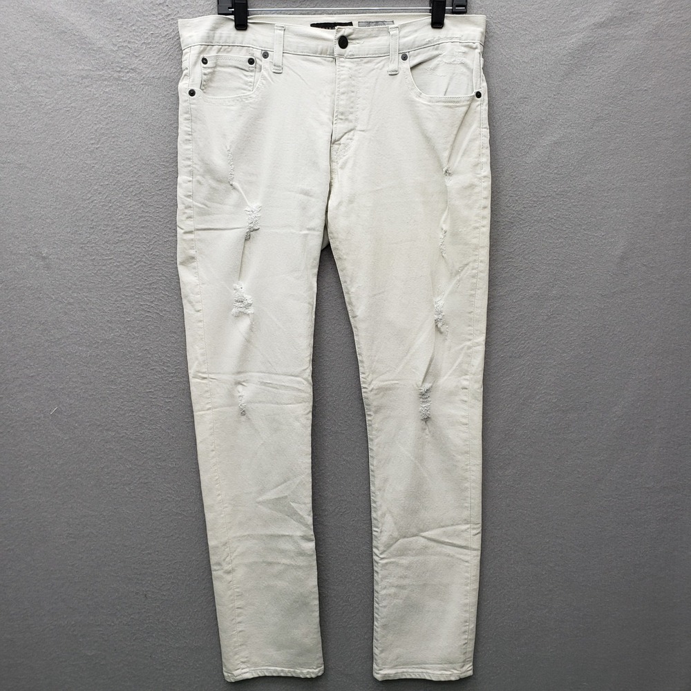 Aeropostale Skinny Jeans Cream White Stretch Denim Coastal Miami Size 32x32